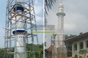 menara masjid grc kokoh di lebak banten